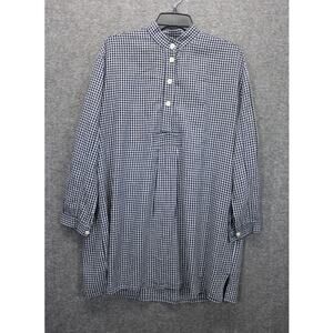 The Sleep Shirt Short Sleep Shirt in Black White Gingham One Size OS